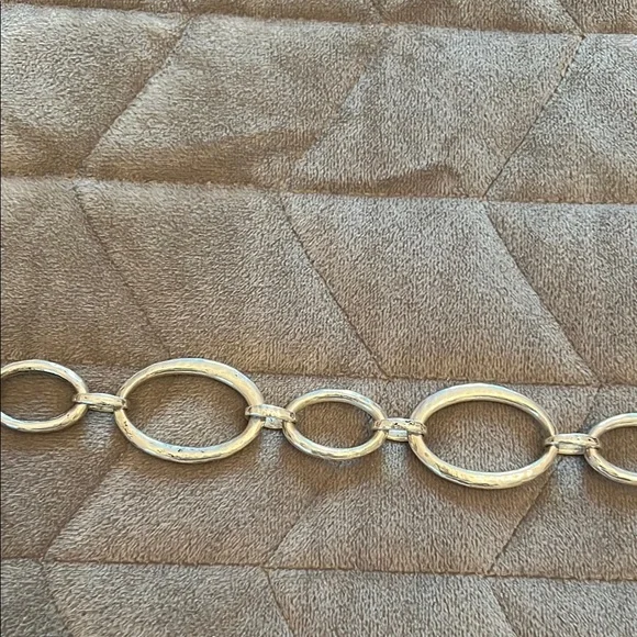 James Avery Hammered Silver Stylish Oval Link Necklace 925 Retired - Picture 6 of 16